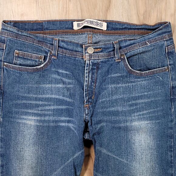 🔸️Express Blue Precision Fit Jeans Size 9/30 - Picture 4 of 12